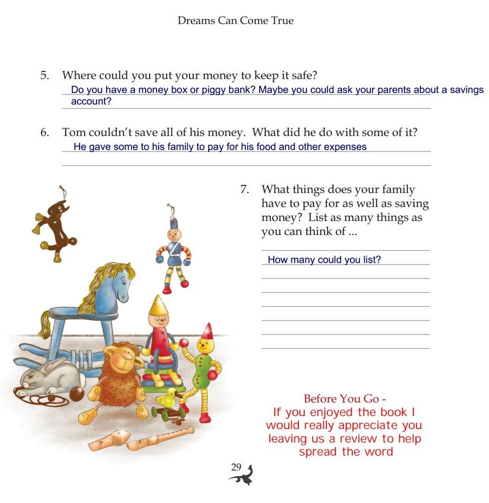 Dreams Can Come True quiz answers page 2